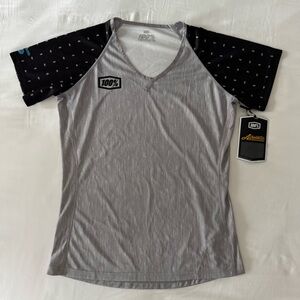 100% Airmatic SS Women's Mountain Biking Jersey | Skylar Gray Heather |XL | BNWT